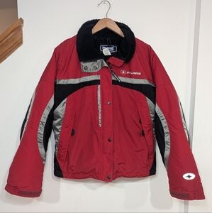 Vintage Pure Polaris Snowmobile Snow Machine Insulated Winter Coat Red Womens XL